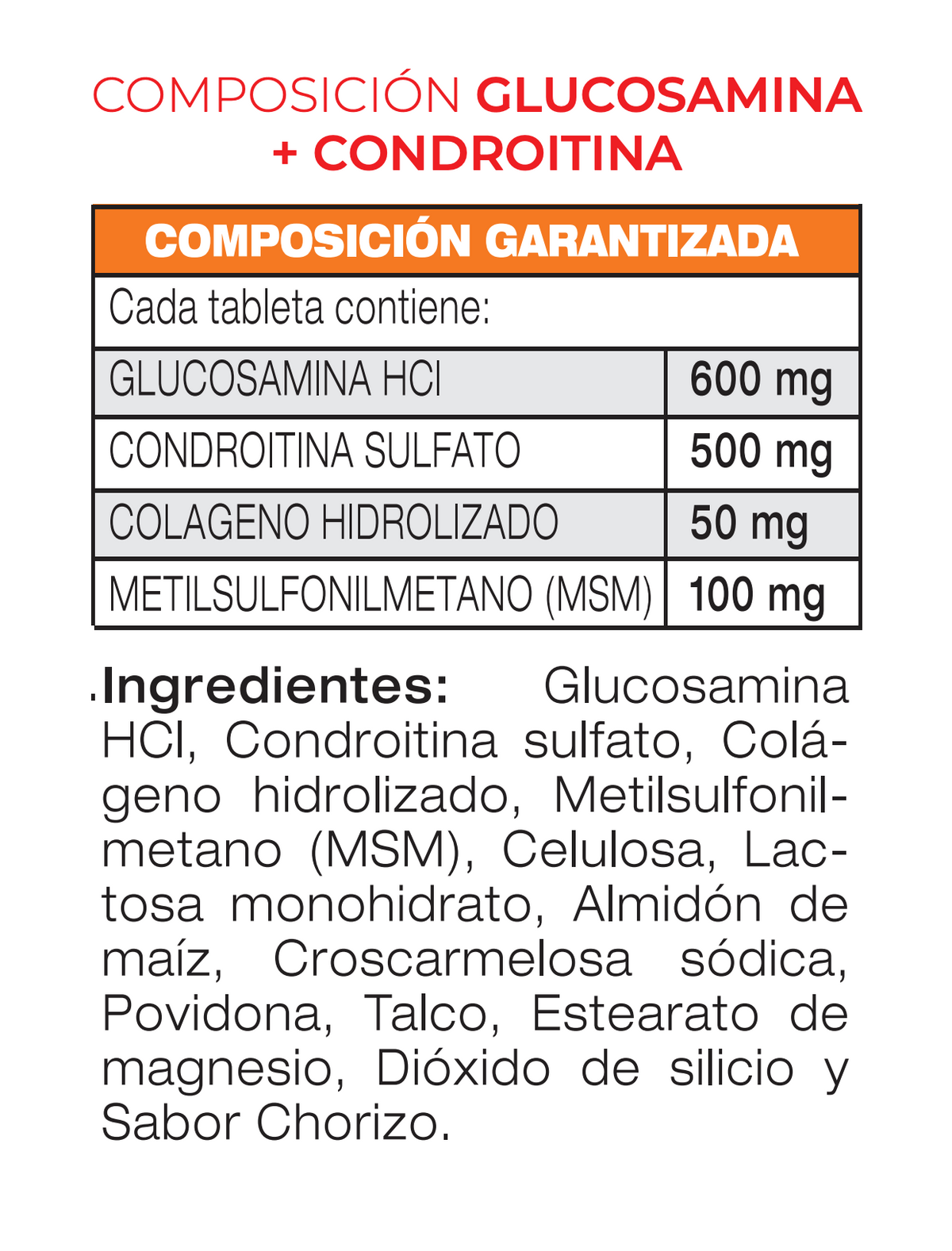 Glucosamina + Condroitina