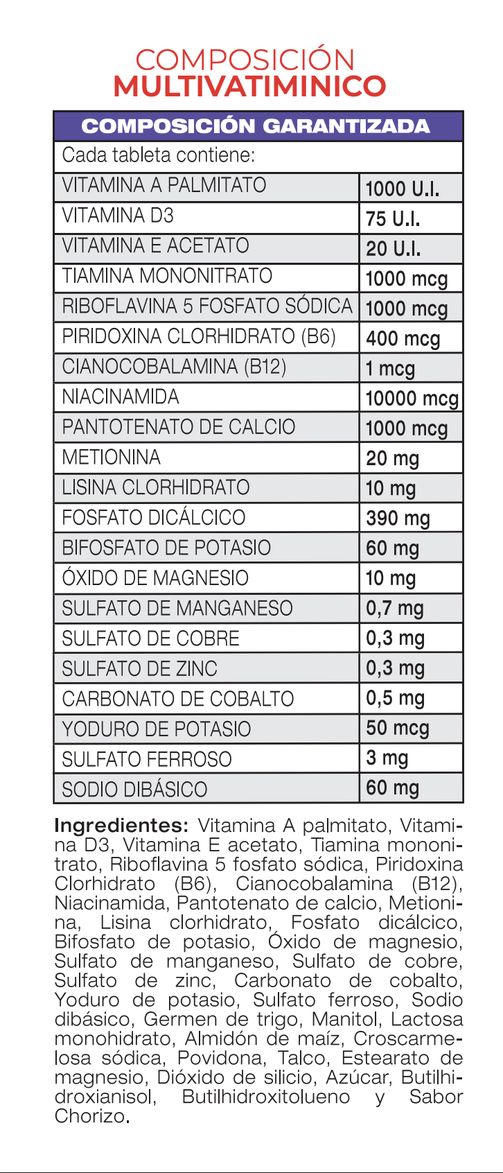 Multivitamínico