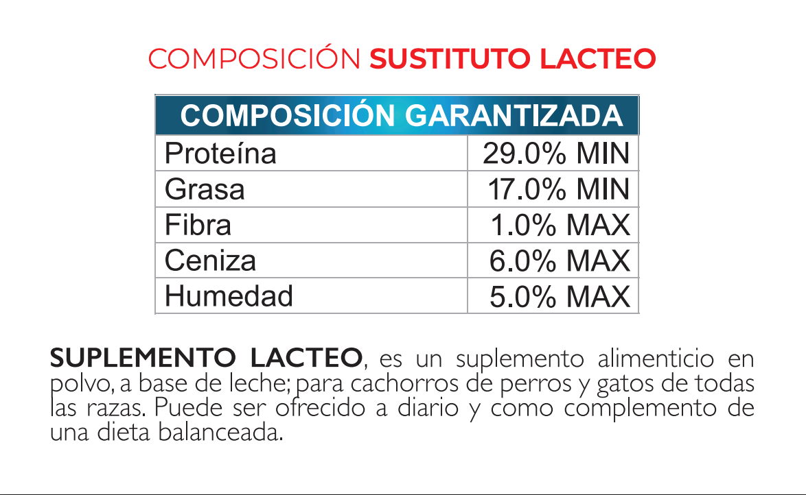 Suplemento lácteo